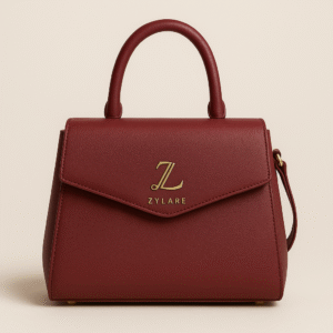 Zylare Premium Ladies Bag With Dark Red